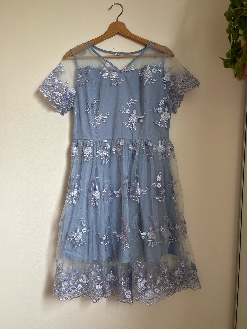 Blue lace fairy dress